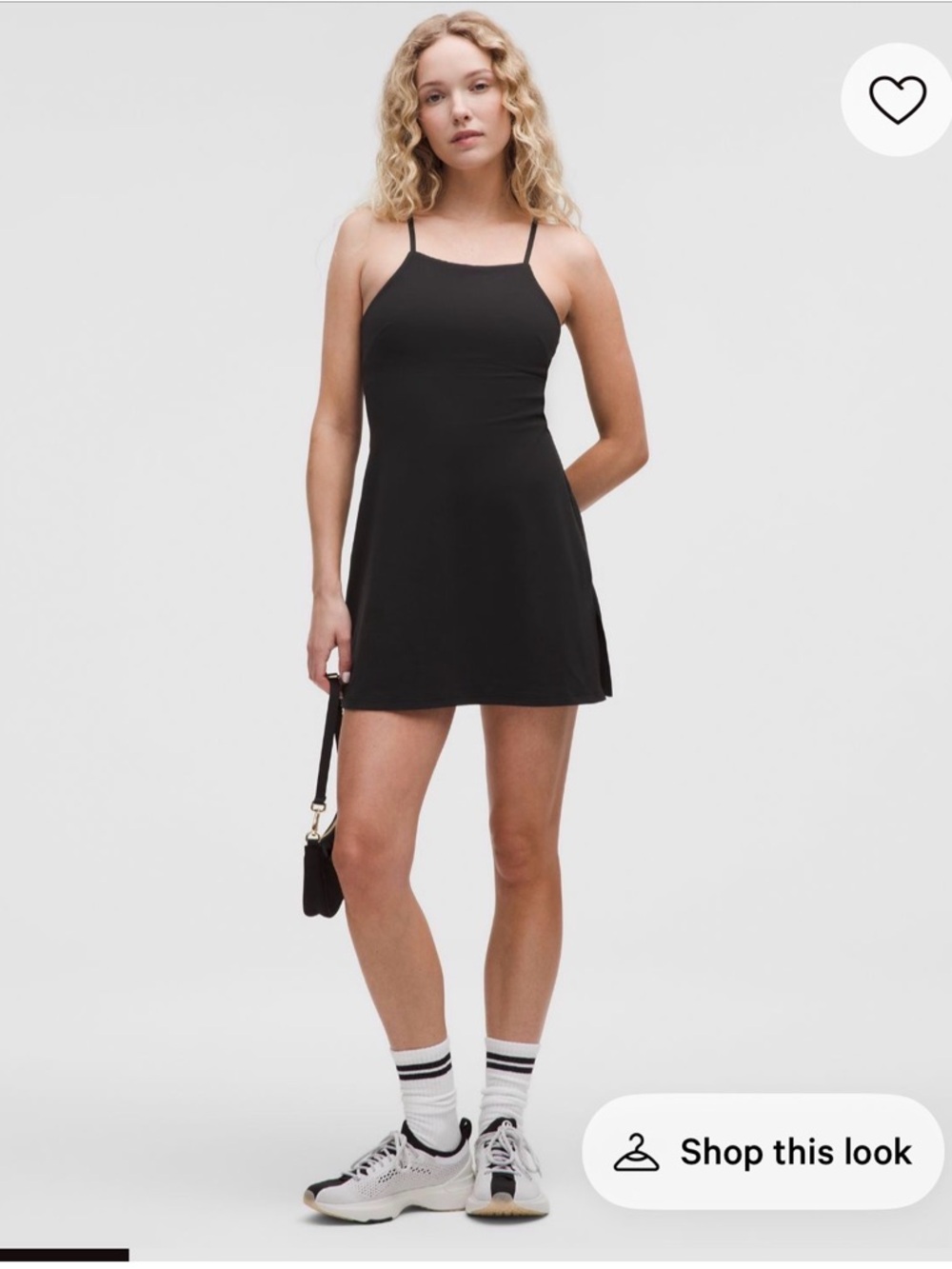 lululemon athletica Black Spaghetti-Strap Mini Dress